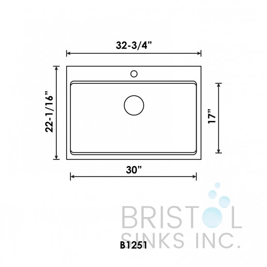 B1251 Workstation Single Bowl Top-mount Sink