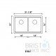 B1861 Workstation Double Bowl Low Divide Undermount Sink