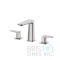 Veneto Contemporary 3-Piece Faucet - Brushed Nickel