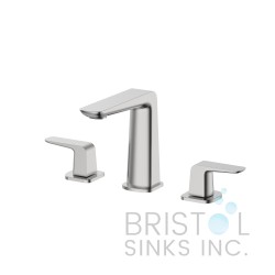 Veneto Contemporary 3-Piece Faucet - Brushed Nickel