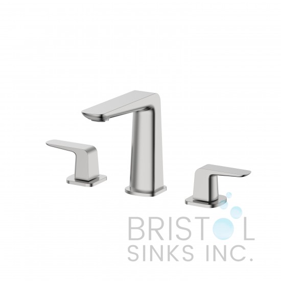 Veneto Contemporary 3-Piece Faucet - Brushed Nickel