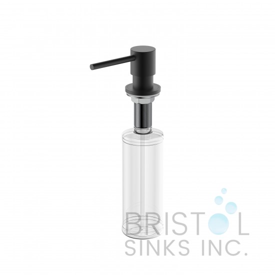 Soap Dispenser - Round Design - Matte Black