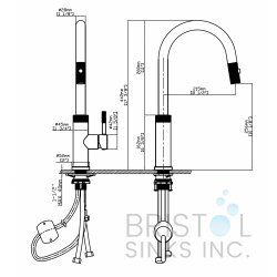 Taranto - Pull-down Kitchen Faucet - Matte Black