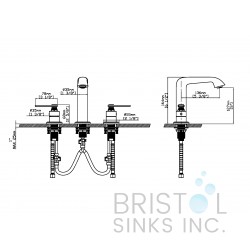 Fontana Contemporary Widespread Faucet - Brushed Nickel