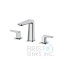 Veneto Contemporary 3-Piece Faucet - Chrome