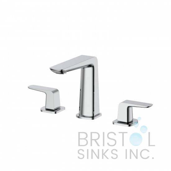Veneto Contemporary 3-Piece Faucet - Chrome