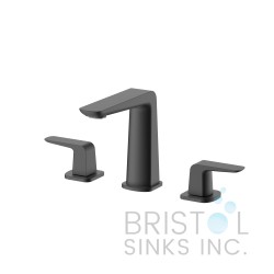 Veneto Contemporary 3-Piece Faucet - Matte Black