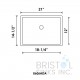 B606 ADA Compliant Rectangular Undermount Bathroom Sink