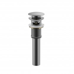 New Pop-Up Bathroom Sink Drain - With Overflow – Gun Metal 
