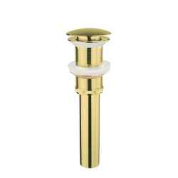 New Pop-Up Bathroom Sink Drain - No Overflow - Gold Finish New Pop-Up Bathroom Sink Drain - No Overflow - Gold Finish