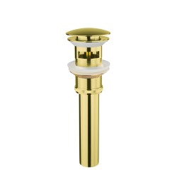 New Pop-Up Bathroom Sink Drain - With Overflow - Gold Finish New Pop-Up Bathroom Sink Drain - With Overflow - Gold Finish
