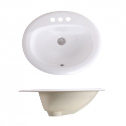 B613 Vitreous China Oval Drop-In Bathroom Sink-3 Faucet Holes B613 Vitreous China Oval Drop-In Bathroom Sink-3 Faucet Holes